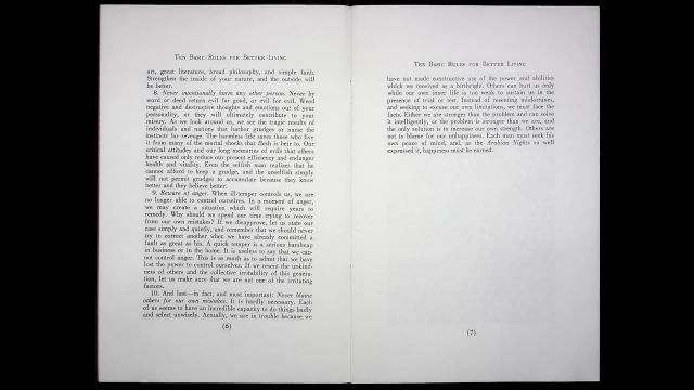 Ten Basic Rules for Better Living 1953 by Manly P Hall