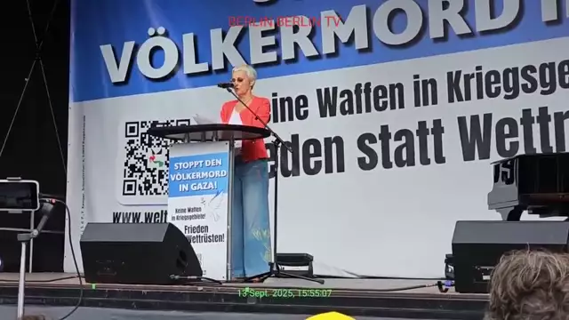 Krone-Schmalz Rede auf BSW-Friedensdemo vor dem Brandenburger Tor